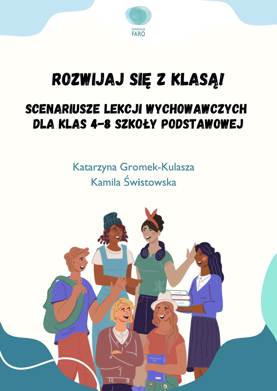 Okładka publikacji dla nauczycieli pod tytułem Działaj z klasą